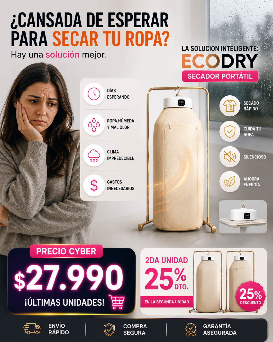SECADOR PORTATIL ECO DRY MINI PRECIO ESPECIAL CYBER