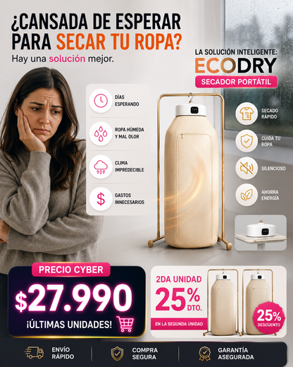 SECADOR PORTATIL ECO DRY MINI PRECIO ESPECIAL CYBER